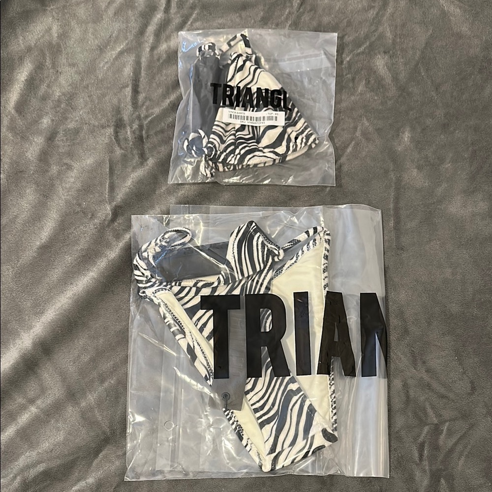 NEW WITH TAGS UNOPENED TRIANGL Zebra Print Bikini Set